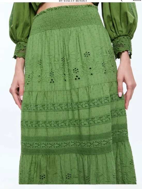 Alice + Olivia Tiered Maxi Skirt, 10, NWT - Picture 6 of 10